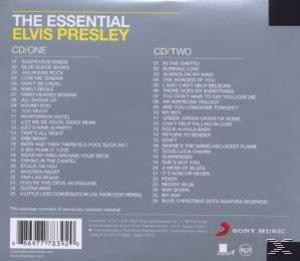 Rückseite eines Elvis Presley CD-Sets, mit Titellisten für zwei CDs und dem Sony Music-Logo.