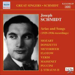 Ein CD-Cover mit einem Schwarz-Weiß-Foto von Joseph Schmidt, mit Text über seine Arien.