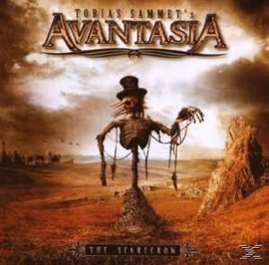 Albumcover mit einer Vogelscheuche auf einem Feld. Der Titel lautet „AVANTASIA“ und das Album „The Scarecrow“.