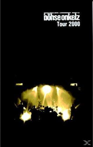 Konzertplakat: Bühne mit Lichtern und Silhouetten von Menschen. Text: "Böhse Onkelz Tour 2000".