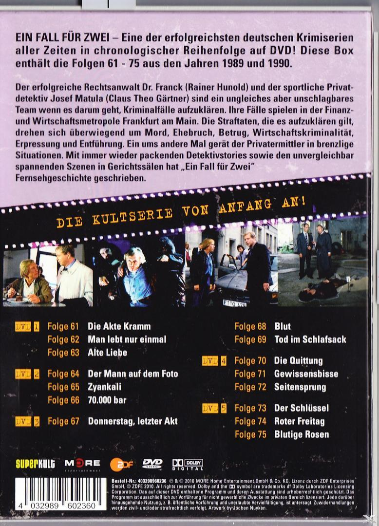DVD-Cover mit Episodenliste und Schauspielern. Eine Gruppe von Leuten ist in einem Gerichtssaal.