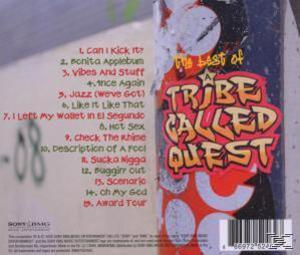 Albumcover. Graffiti an der Wand, Titel: The Best of A Tribe Called Quest. Titelliste links.