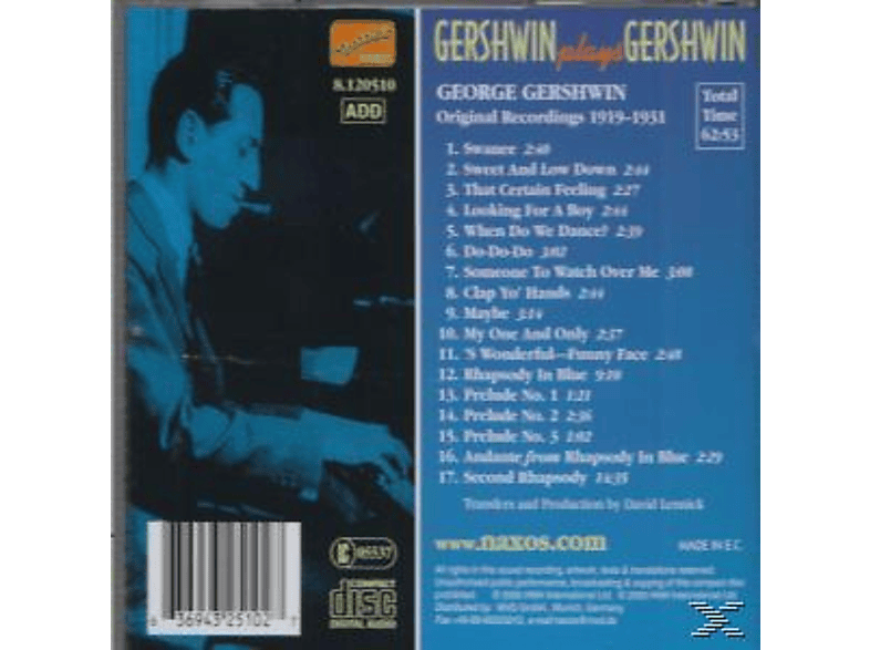 Thumbnail - George Gershwin - Plays (CD)