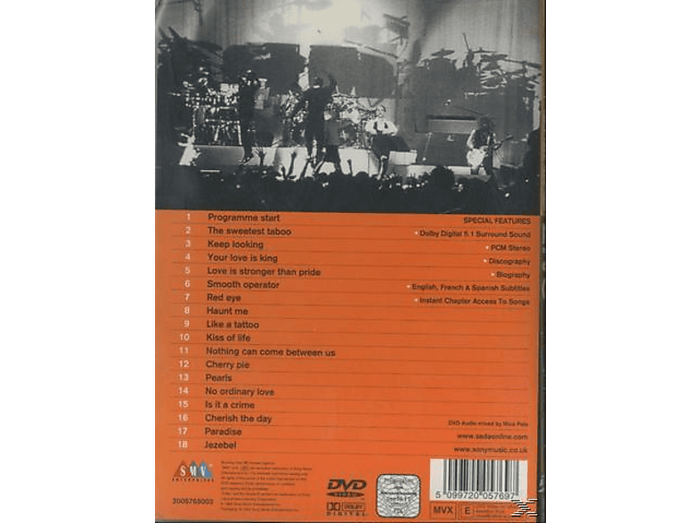 Thumbnail - Sade - LIVE (DVD)