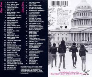 Albumcover mit Titelliste. Auf der rechten Seite gehen Leute in der Nähe des Kapitols.