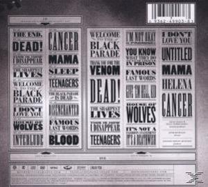 CD-Rückseite mit Songtiteln. Verschiedene Textblöcke auf Sepia-Hintergrund. Warner Bros Logo.