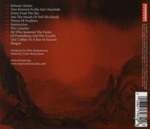 CD-Cover: Roter Hintergrund mit Titelliste und Text über Künstler und Album.
