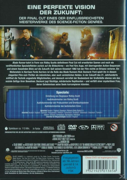 Rückseite einer DVD mit Text auf Deutsch. Bilder von Schauspielern und ein blauer Streifen.