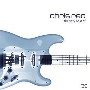 Chris Rea Albumcover. Ein blaues Röntgenbild einer E-Gitarre auf weißem Hintergrund.