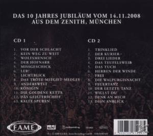 Rückseite einer CD mit Text. Es listet Songs, die Logos von FAME und edel und einen Barcode unten auf.