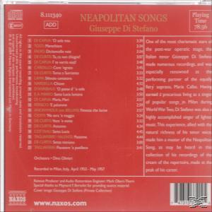 CD-Cover, roter Hintergrund mit Titelliste, Name eines Mannes und Text über neapolitanische Lieder.