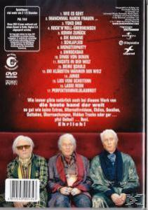 DVD-Cover: Drei ältere Männer in einem rot gehaltenen Raum, Filmliste und DVD-Details.