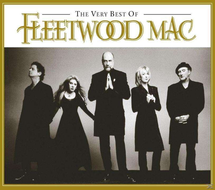 Albumcover. Fleetwood Mac Bandmitglieder in schwarzer Kleidung. Der Titel 'The Very Best Of Fleetwood Mac'.