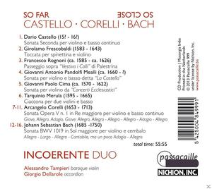 Incoerente Duo - CASTELLO, CORELLI, BACH  - (CD)
