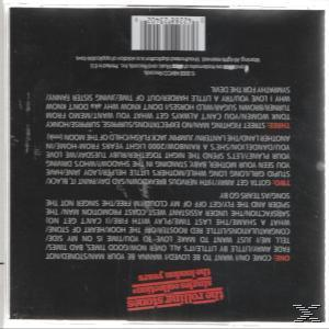 Schwarzes CD-Cover mit weißem Text. The Rolling Stones, Songs in weißem Text.