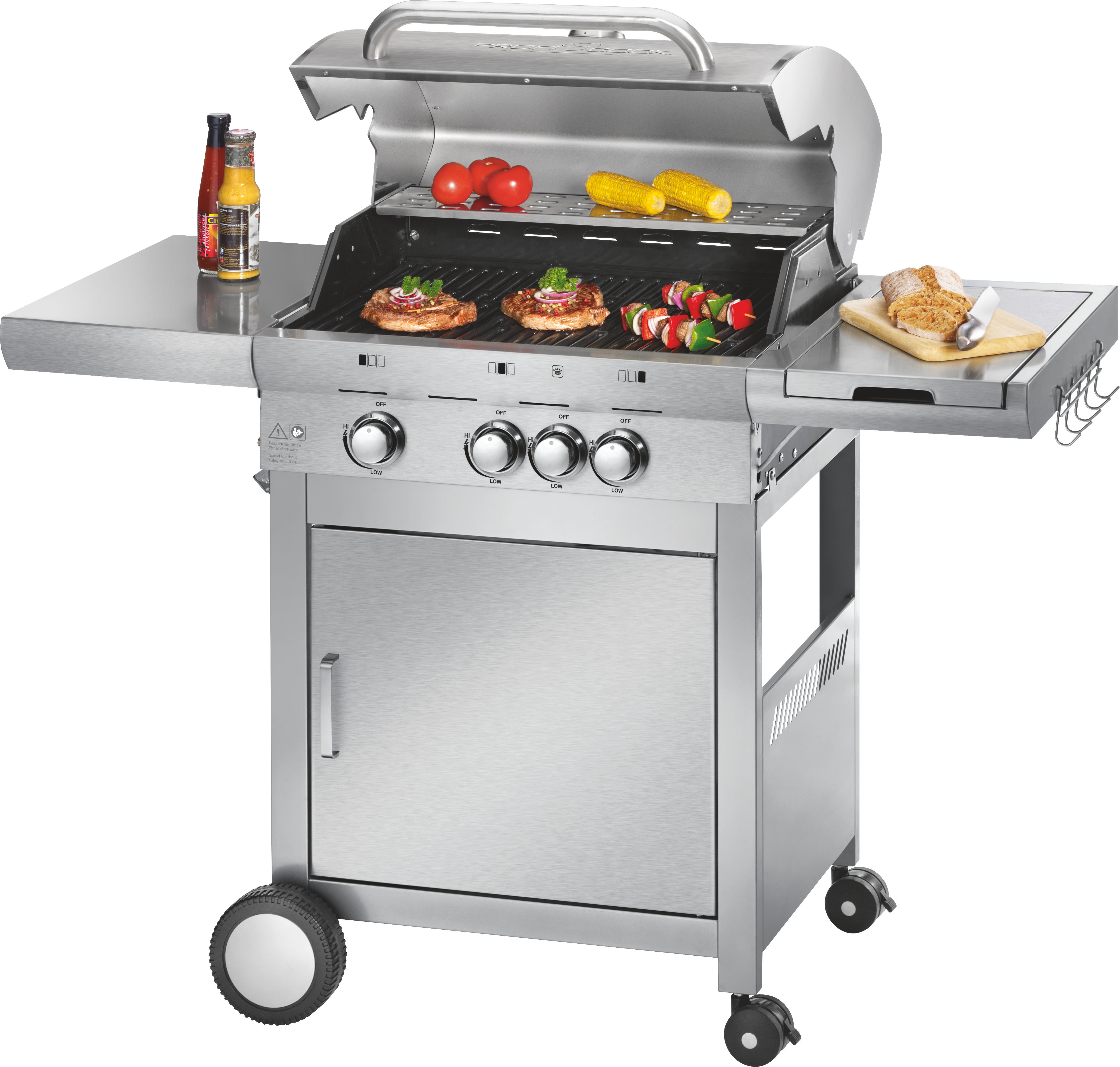 PROFICOOK PC-GG 1058 Gasgrill, Inox (12,6 kW)