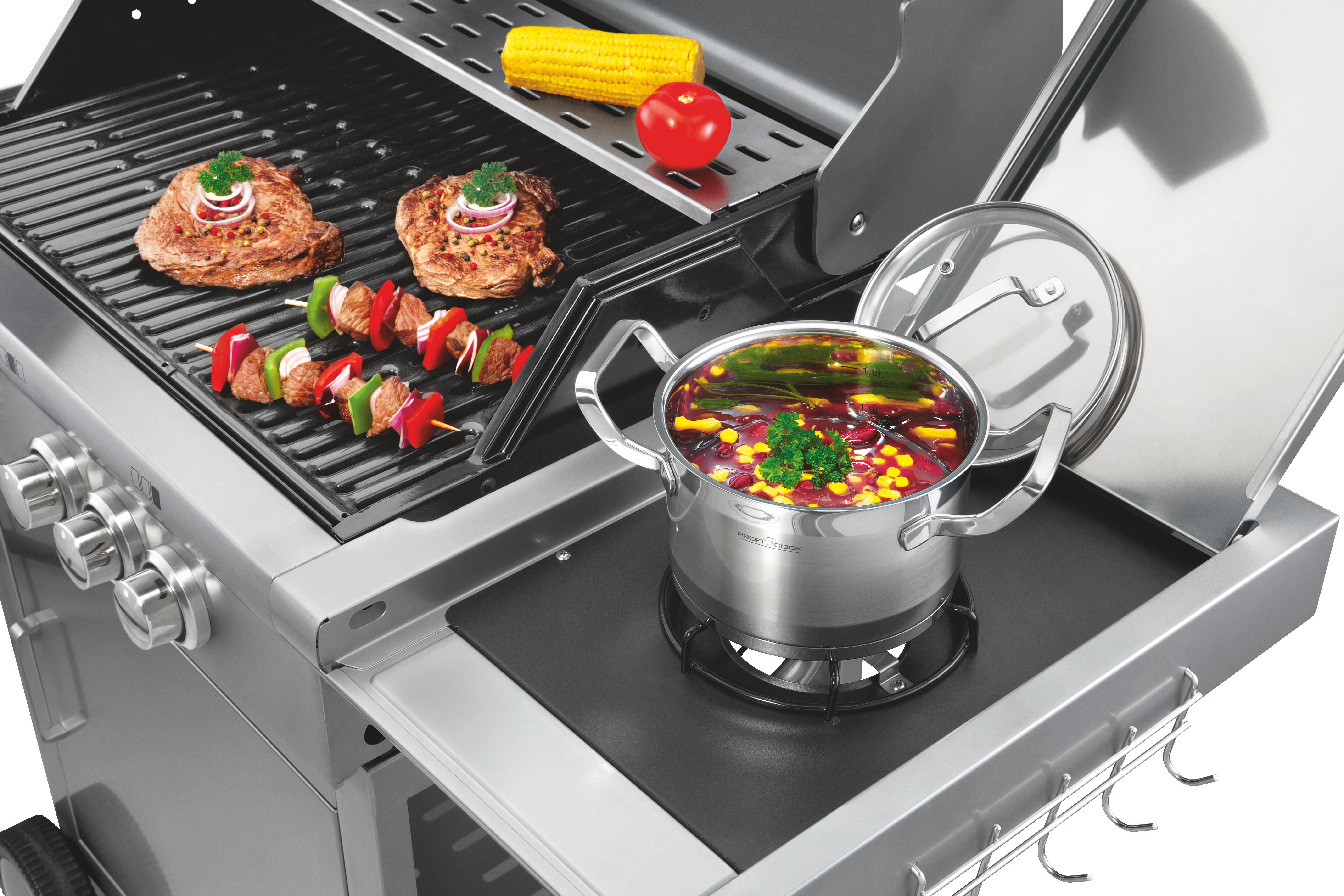 PROFICOOK PC-GG 1058 Gasgrill, Inox (12,6 kW)
