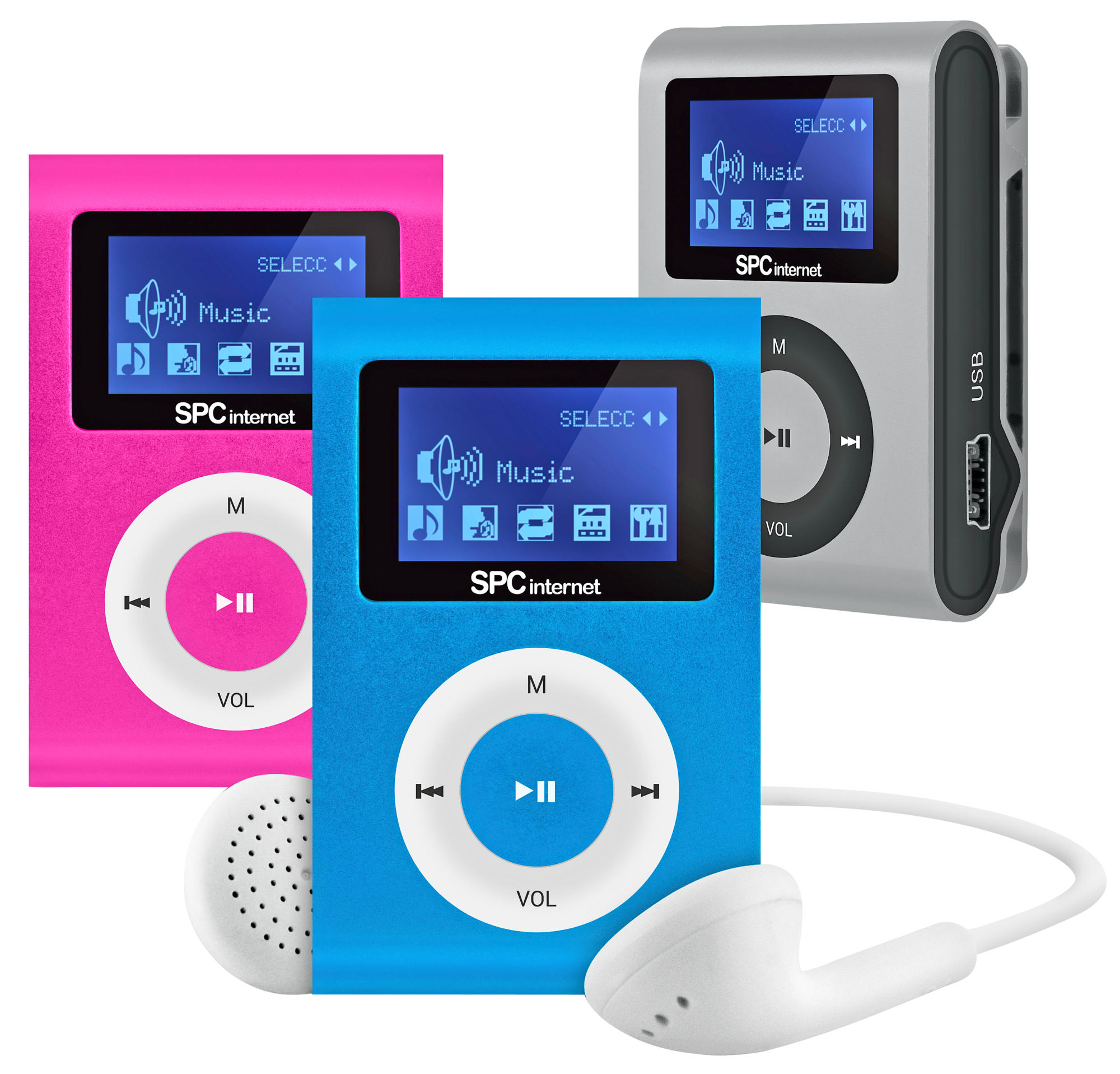 Reproductor MP3 - SPC 8544P Rosa, 4GB