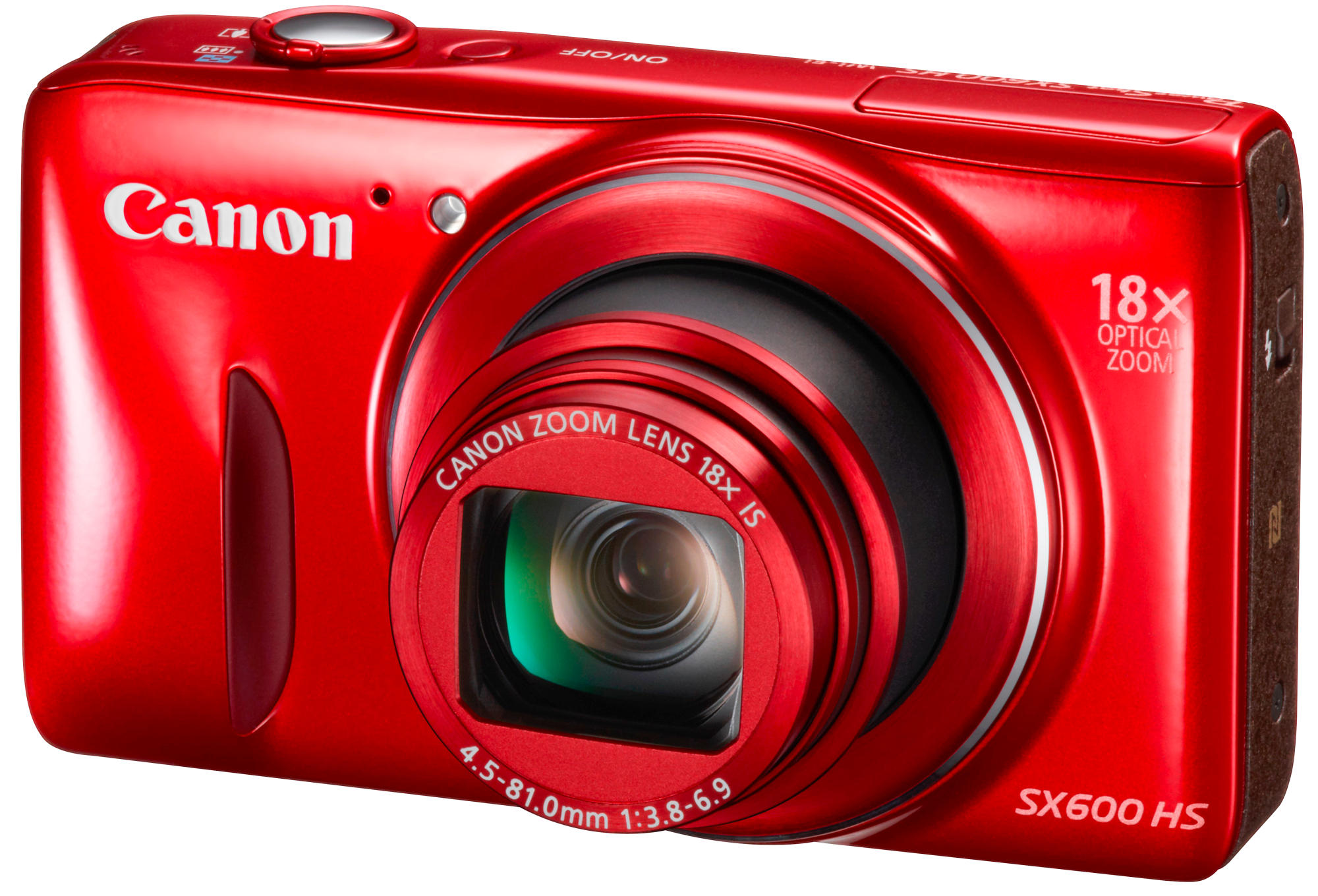 Cámara - Canon PowerShot SX 600 HS Rojo, 16 MP, Full HD, WiFi