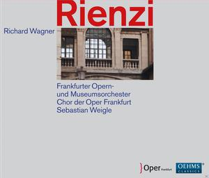 Cover eines Musikalbums mit dem Titel 'Rienzi', mit einem Bild einer Gebäudefassade.