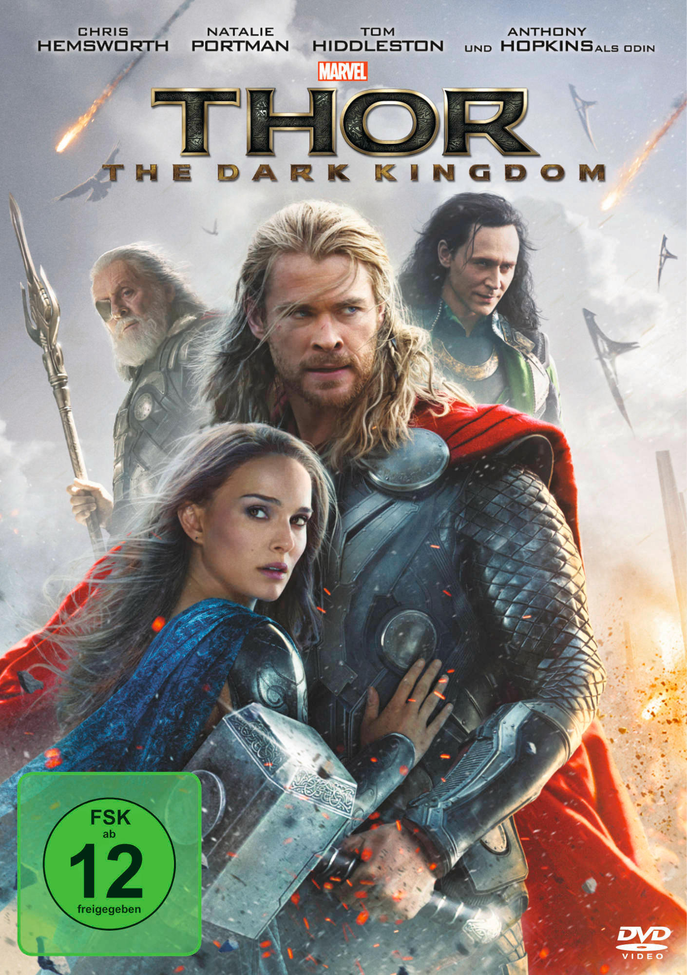 Filmcover von Thor: The Dark Kingdom mit Chris Hemsworth und Natalie Portman.