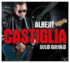 Albumcover für Albert Castiglia, mit einem Mann, der eine blaue Gitarre spielt, mit rotem Text.