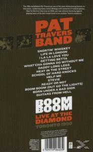Albumcover. Text: Pat Travers Band. Trackliste mit Songtiteln. Dunkelbrauner Hintergrund.