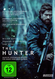 DVD-Cover von 'The Hunter'. Zeigt Schauspieler mit Gewehr vor dunklem Hintergrund.