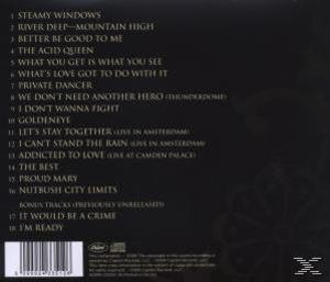 Rückseite einer CD mit dunklem Hintergrund. Titelliste in weißem Text, zusammen mit einem Barcode und Copyright-Informationen.