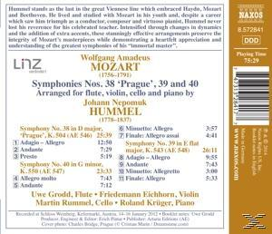 Uwe Grodd, Friedemann Eichhorn, Martin Rummel, Roland Krüger - Sinfonien 38-40 arr.Hummel  - (CD)