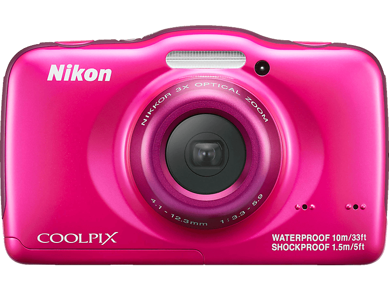 Nervio operador Cancelar Cámara acuática | Nikon Coolpix S32 Rosa Sensor CMOS de 13 Mp