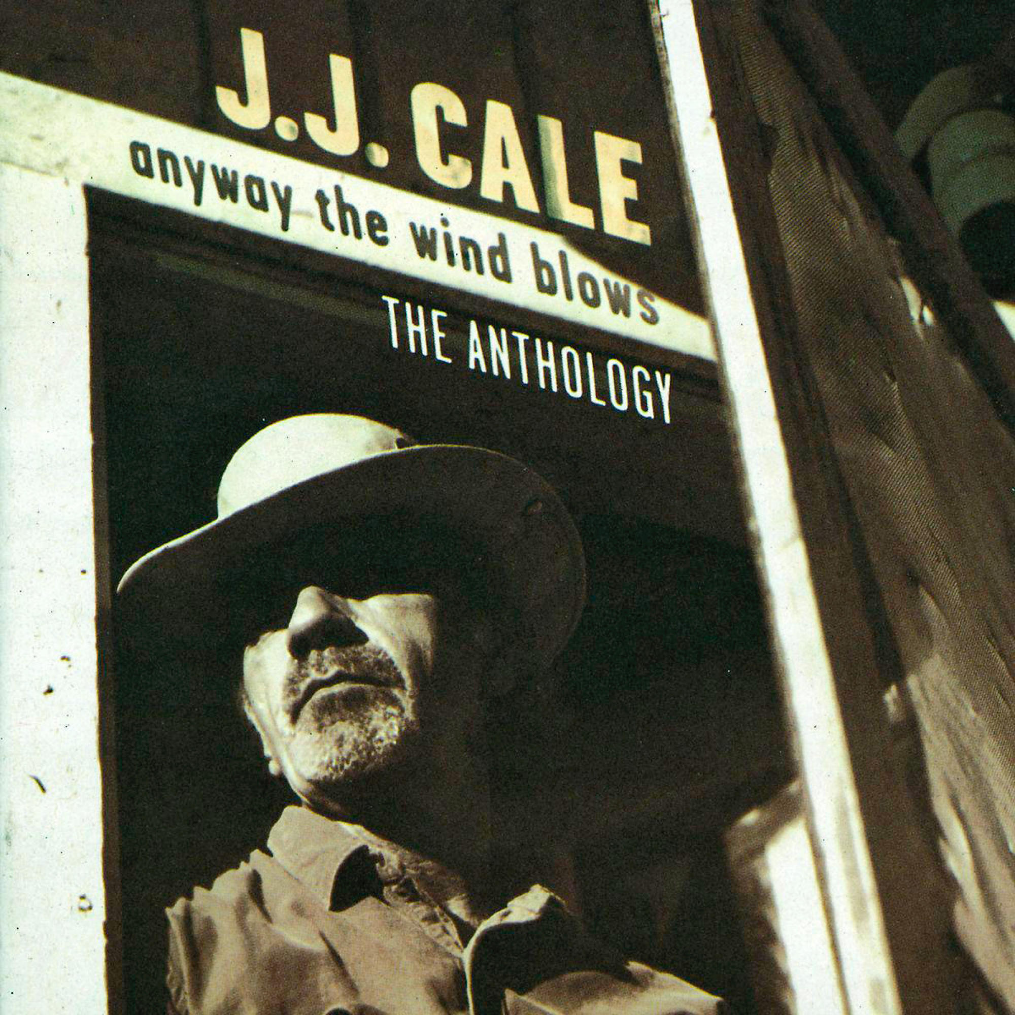 Albumcover mit J.J. Cale, Text und einem Mann mit Hut.