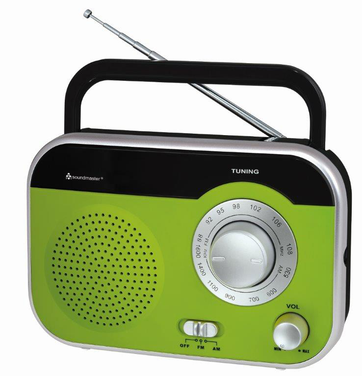 SOUNDMASTER TR410GR Radio, AM / FM Tuner, Grün/Silber