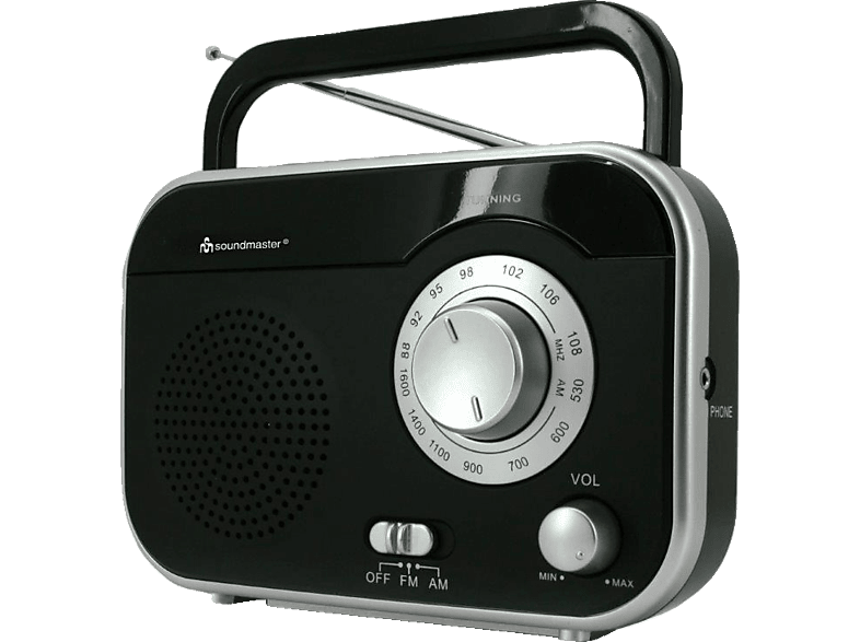 Radio SOUNDMASTER TR410SW Radio, AM / FM Tuner, Schwarz/Silber AM / FM