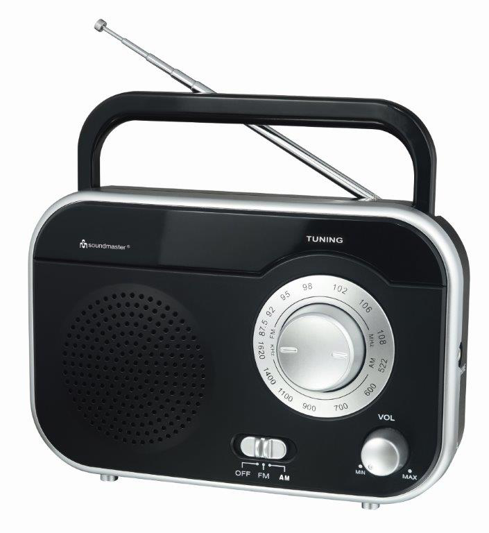 SOUNDMASTER TR410SW Radio, AM / FM Tuner, Schwarz/Silber