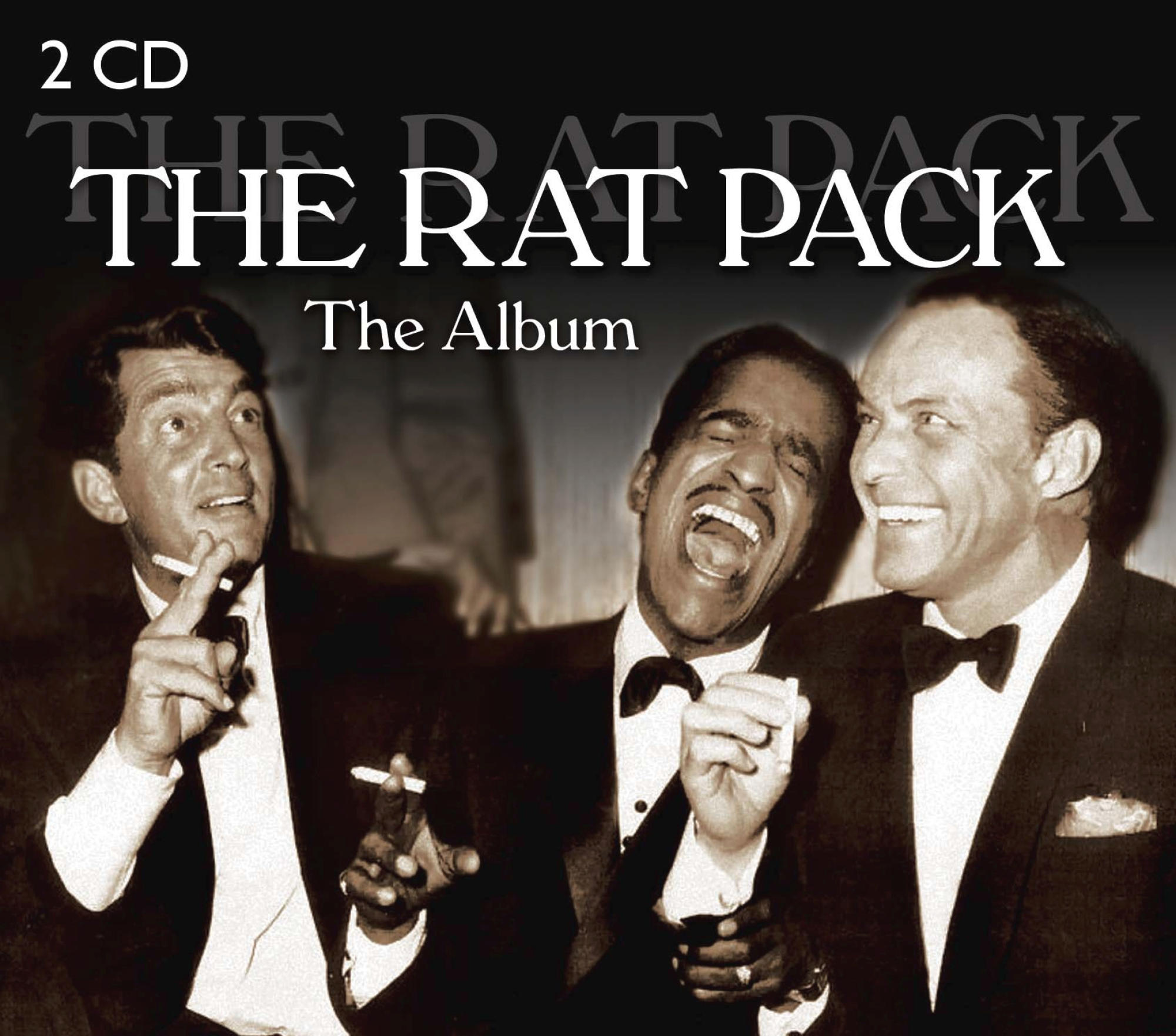 Das Albumcover für 'The Rat Pack'. Drei Männer in Anzügen stehen eng zusammen und lächeln.