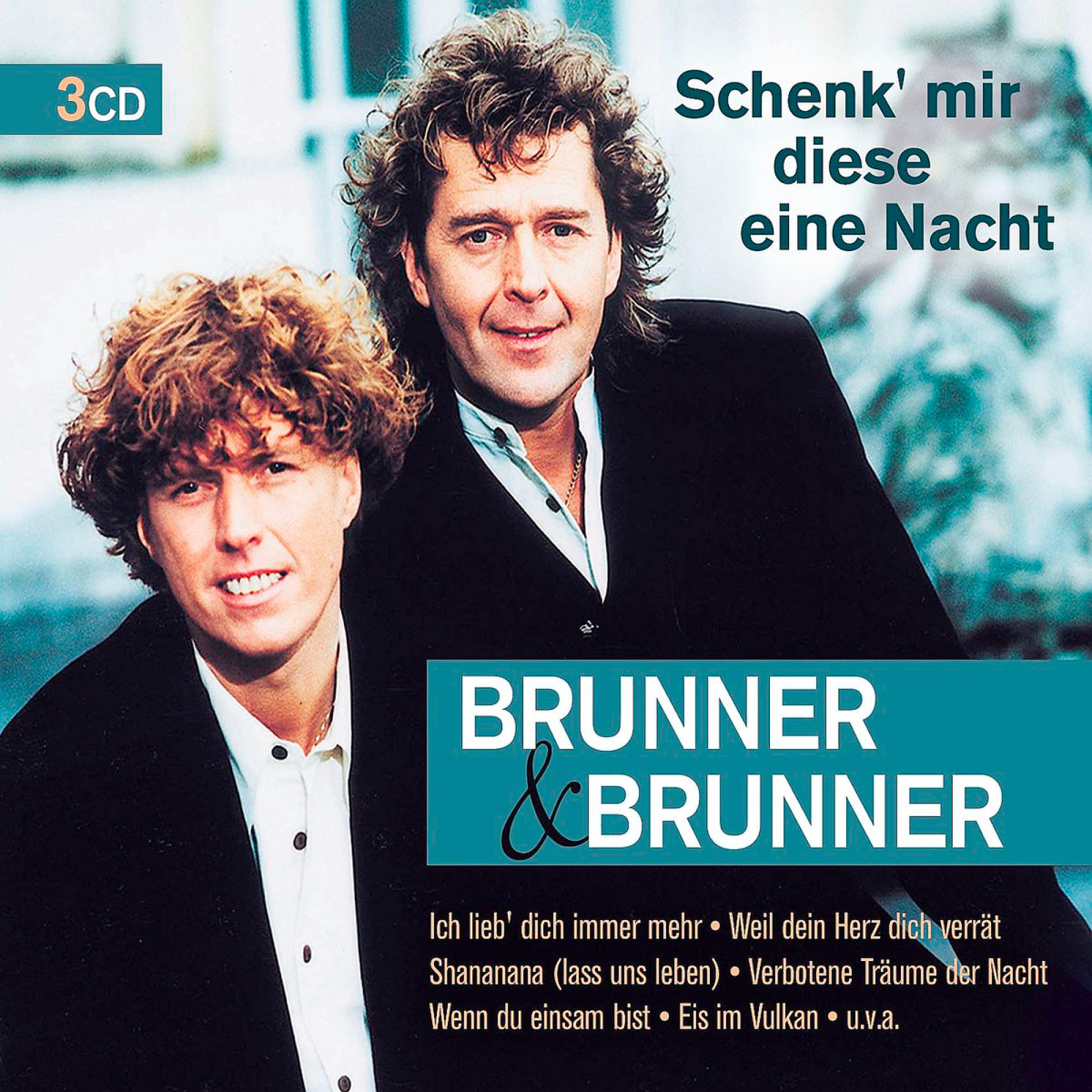 CD-Cover von 'Brunner & Brunner' mit zwei lächelnden Männern und Text.
