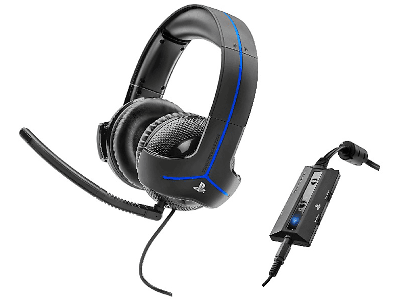 THRUSTMASTER Y300P (PS4 / PS3), Overear Gaming Headset Schwarz/blau