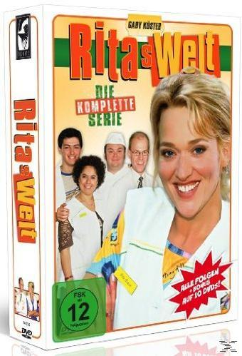 DVD-Cover mit einer lächelnden Frau. Im Hintergrund sind andere Leute. Der Titel lautet "Ritas Welt".