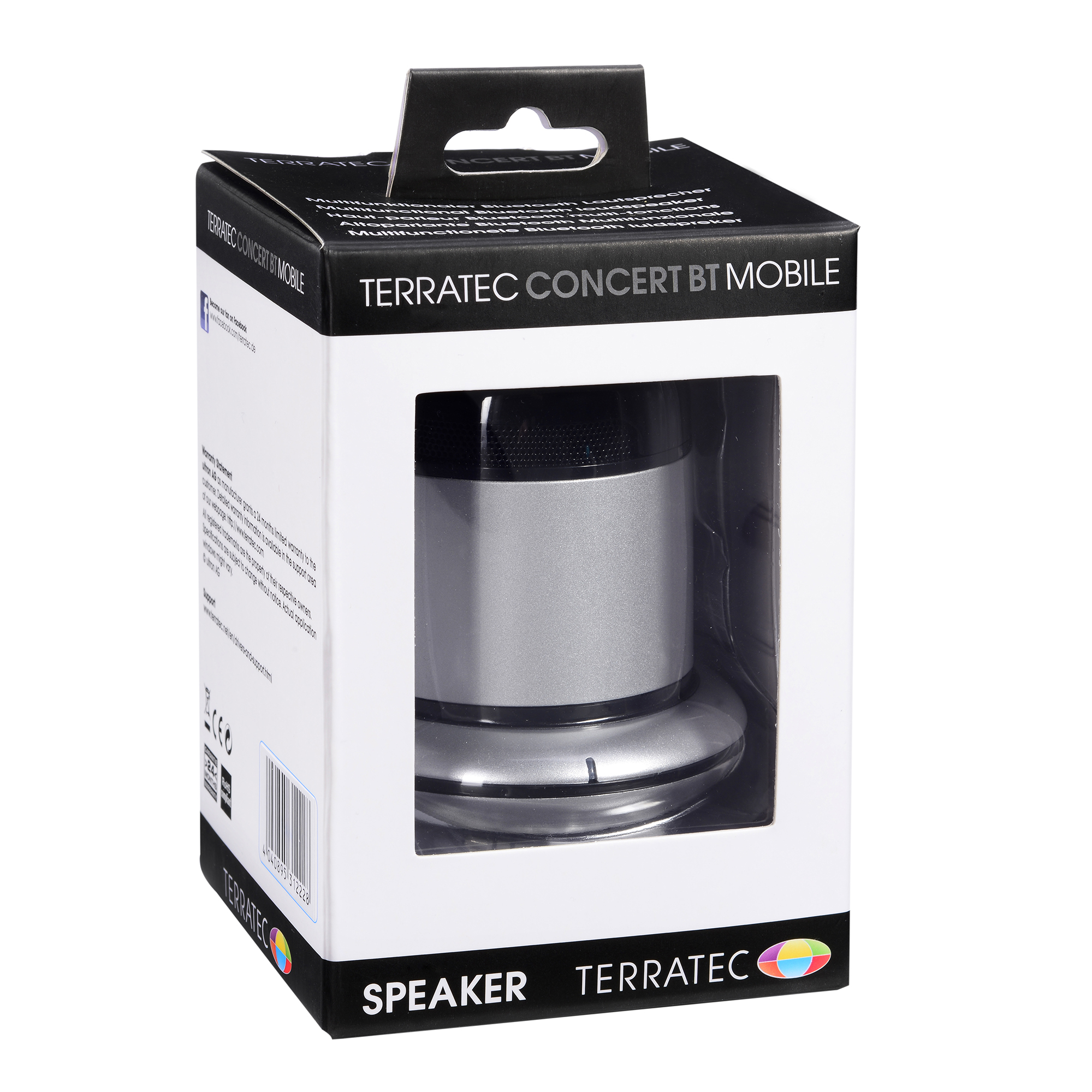 TERRATEC CONCERT BT MOBILE Bluetooth Lautsprecher, Silber