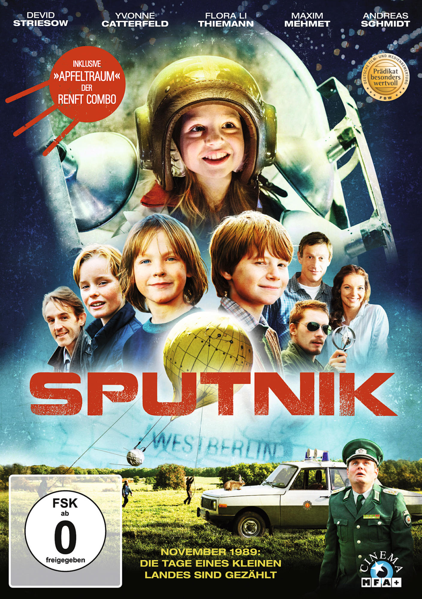 DVD-Cover: Gruppe von Personen, Kinder und Erwachsene. Sputnik-Filmcover.