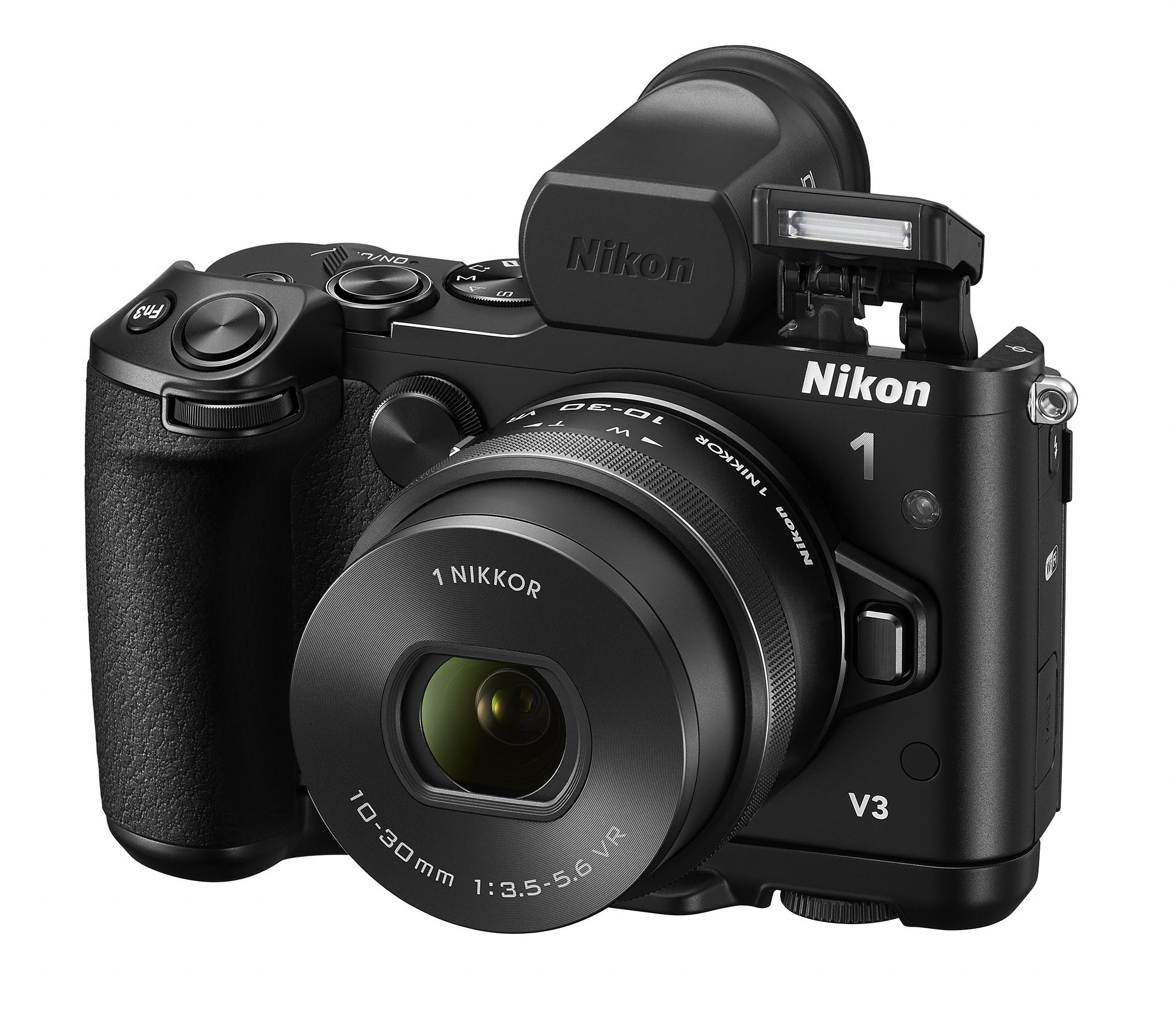 NIKON 1 V3 Digitalkamera mit Objektiv 10-30 mm, 7,5 cm Display Touchscreen
