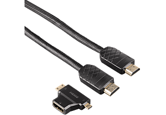 HAMA 122220 ADAPTER HDMI A/C+D F/M+M - HDMI Kabel (Schwarz)