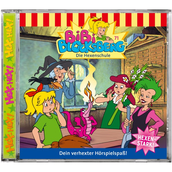 CD-Cover-Art mit Cartoon-Bildern von Hexen.
