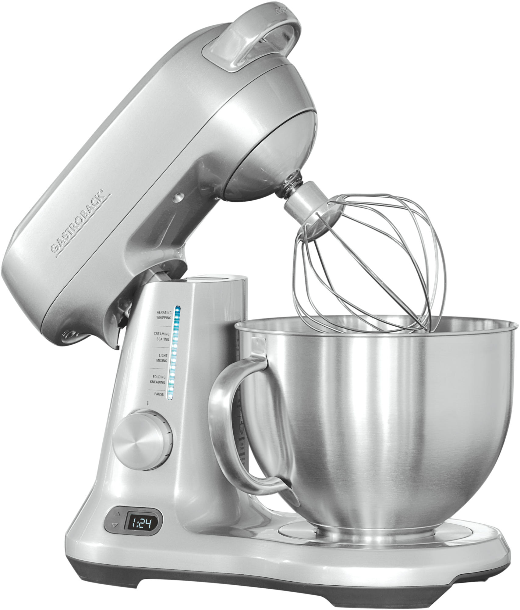 GASTROBACK 40979 Advanced Pro Küchenmaschine Silber (Rührschüsselkapazität: 4,7 l, 1000 Watt)