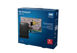 WESTERN DIGITAL MY PASSPORT AV-TV 1TB USB3 - Festplatte (HDD, 1 TB, Schwarz gemustert)