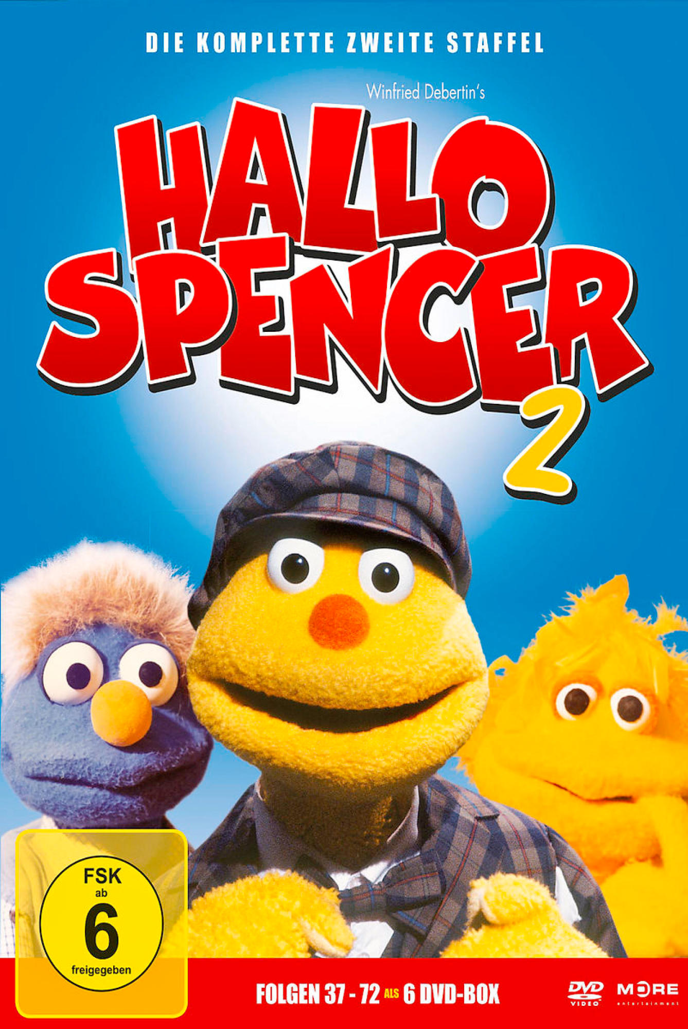 DVD-Cover: Hallo Spencer 2, mit drei Puppenfiguren.