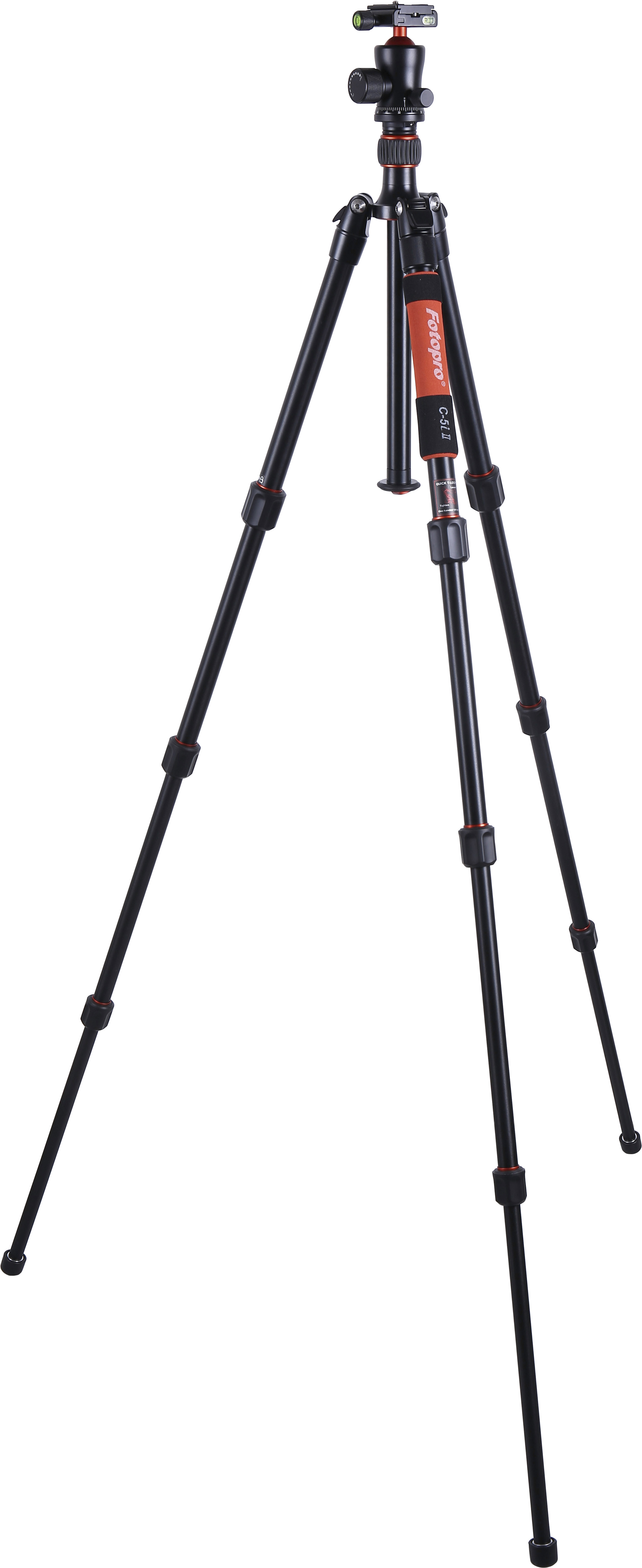 ROLLEI 22506 Fotopro C5I II+T3S Dreibein Stativ, Orange, Höhe offen bis 1593 mm