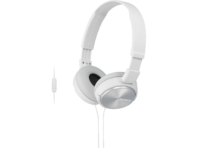 SONY MDR-ZX310AP mit Headsetfunktion, Over-ear Kopfhörer Weiß