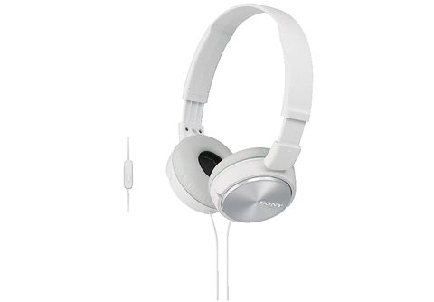 Kopfhörer SONY MDR-ZX310AP mit Headsetfunktion, Over-ear Kopfhörer Weiß Weiß  | MediaMarkt